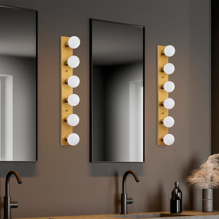 Opviq Lámpara de pared Mirro - 12237 Dorada